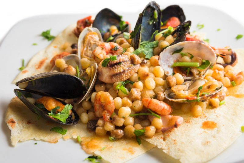 Food Typical Sardinia Italy Travel Fregula Seafood