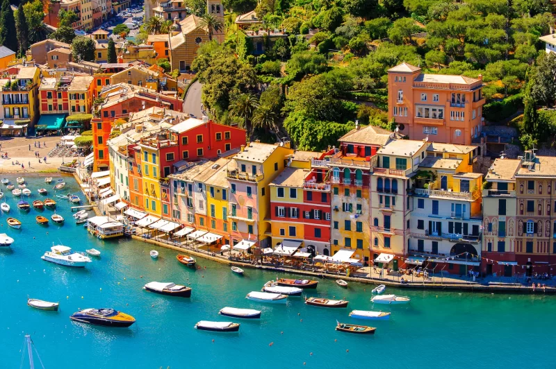 Aerial view of Portofino