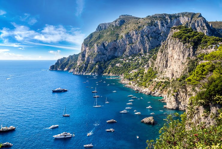 Capri Italy Travel Panoramic View Sea