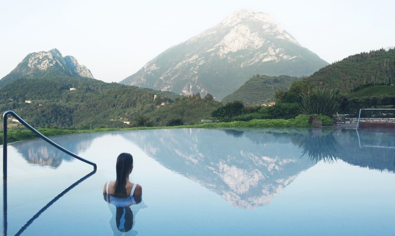 Pool Relax Mountains Lake Luxury