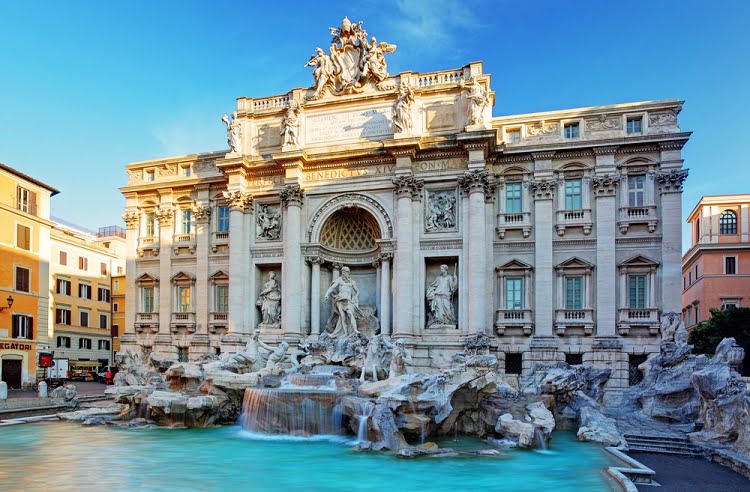 Trevi Fountain Rome Travel Italy Monuments