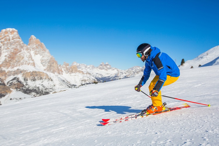 Ski Mountain Snow Sport Dolomites Cortina Italy