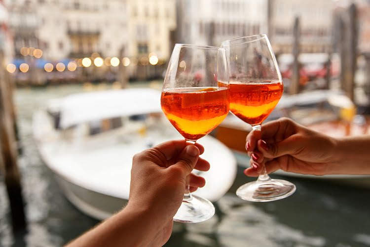 Aperitif Venice Spritza Canals Gondola Travel Italy