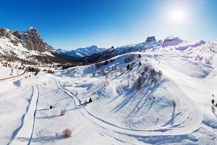 Ski Slopes Lagazuoi Alta Badia Dolomites Italy TRavel