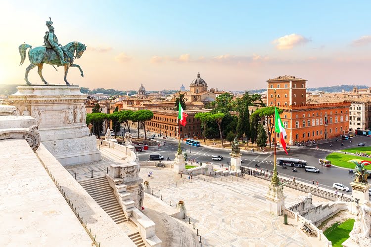 Piazza Venezia Altare Patria Rome Italy Travel