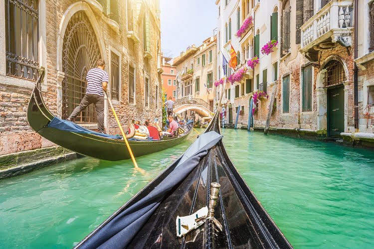 Gondola Ride Canals Venice Italy