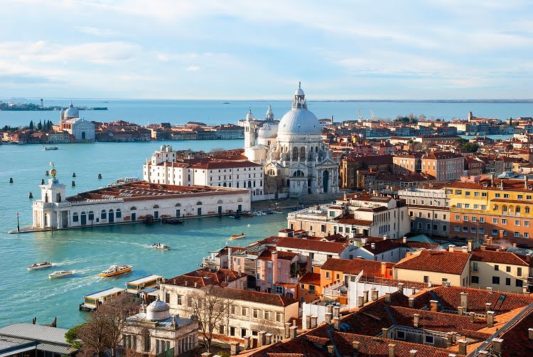 Venice San Marco Aerial Lagoon Italy Travel Canals