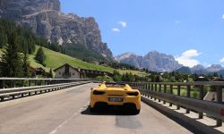 Sports Car Alps Dolomites Italy