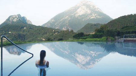 Pool Relax Mountains Lake Luxury