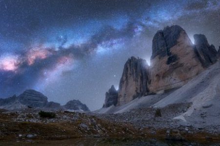 Sky Dolomites Milky Way Travel Italy