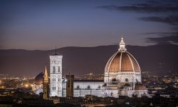 Florence Skyline Night UNESCO Travel Italy