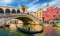 Rialto Bridge Canals Gondola Venice Travel Italy
