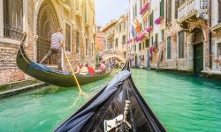 Gondola Ride Canals Venice Italy