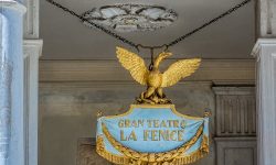 Fenice Theatre Entrance Sign Travel Venice Italy