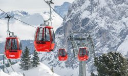 Ski Cable Cars Snow Alta Badia Travel Italy Dolomites
