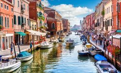 murano island canals gondola venice italy travel